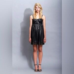 Marc By Marc Jacobs eyelet lambs skin Black Mini Dress
